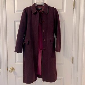 Kenneth Cole Burgundy Wool Coat
